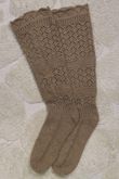 Pointelle Knit Slouch Socks Camel